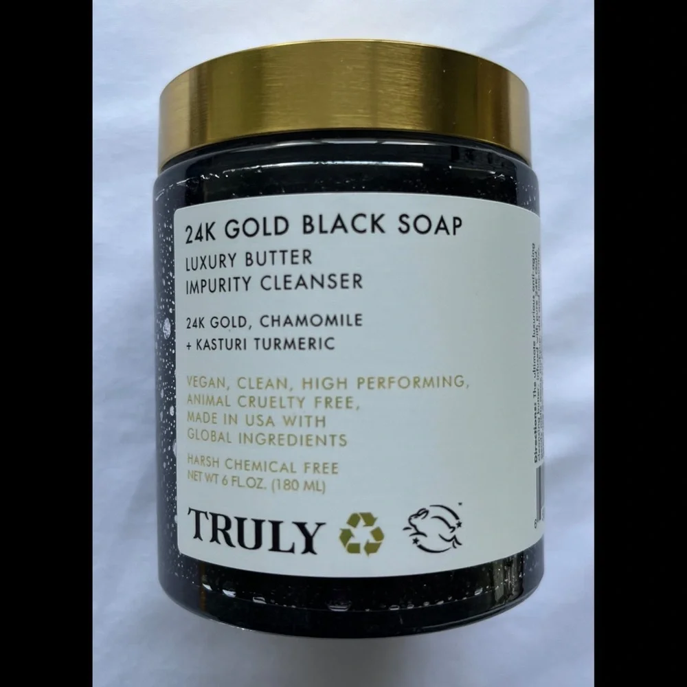 💛🖤 24K Gold Black Soap Luxury Butter Impurity Cleanser 🖤💛